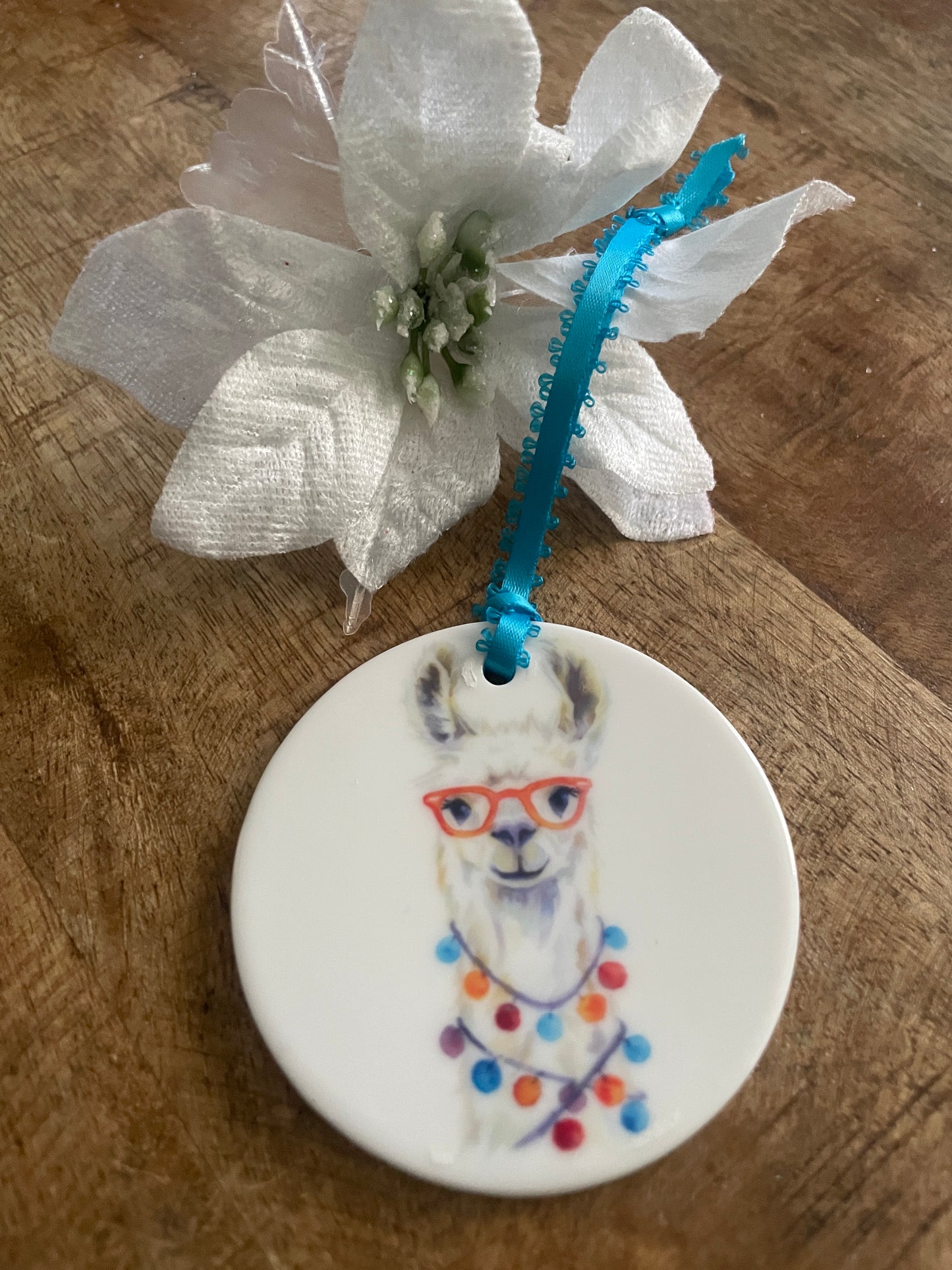 Llama in Glasses Ornament