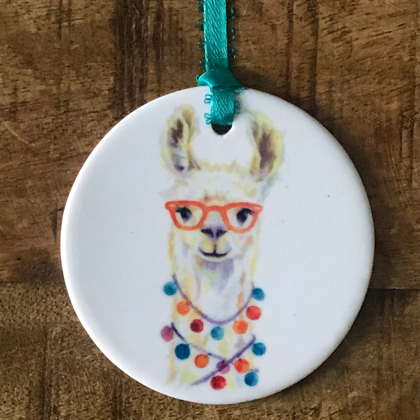 Llama in Glasses Ornament