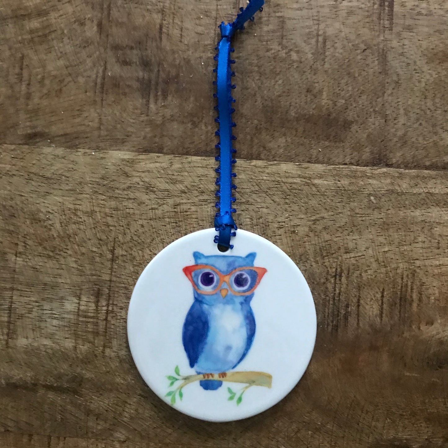 Owl in Glasses Ornament