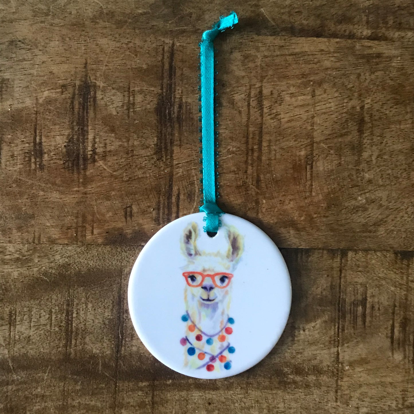 Llama in Glasses Ornament