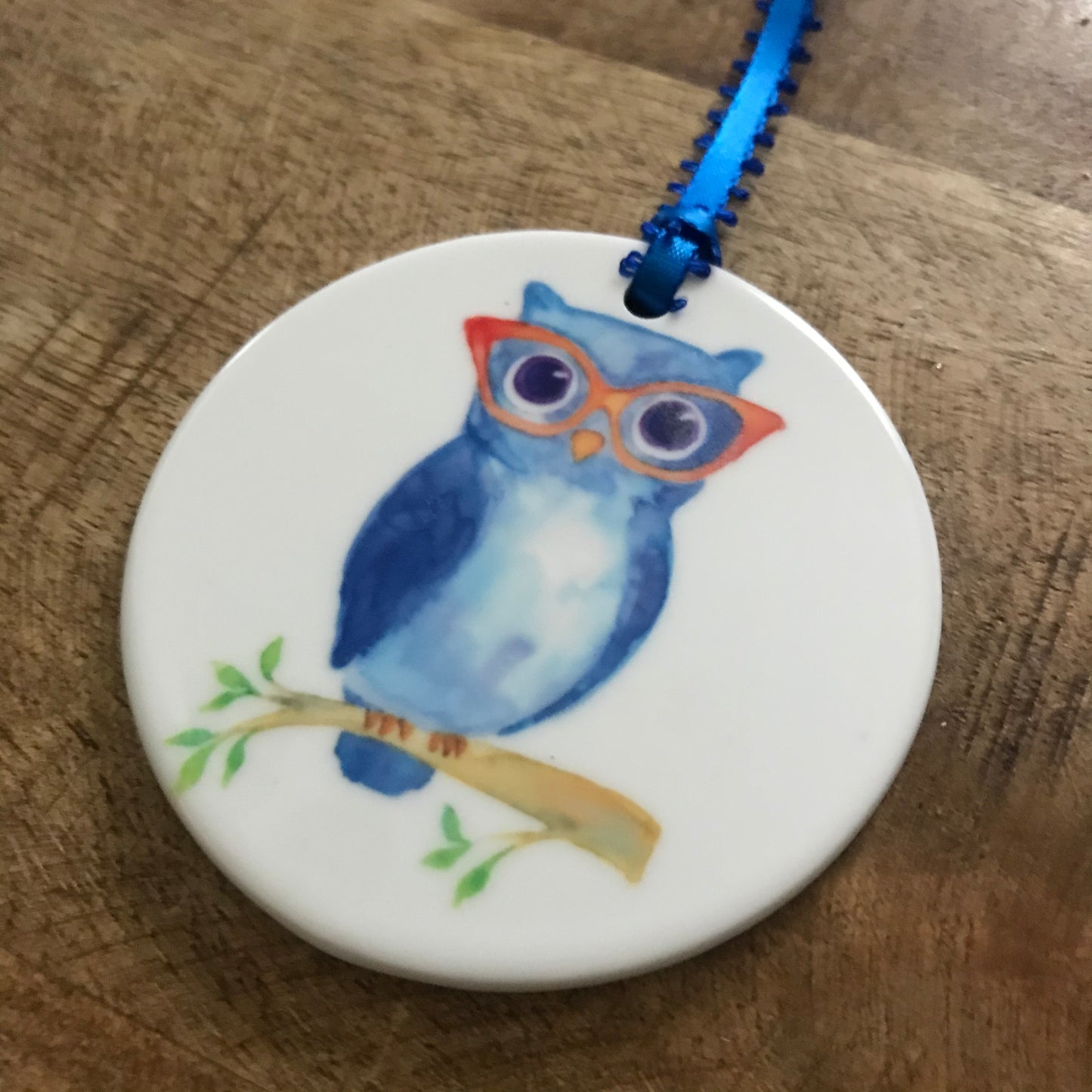 Owl in Glasses Ornament