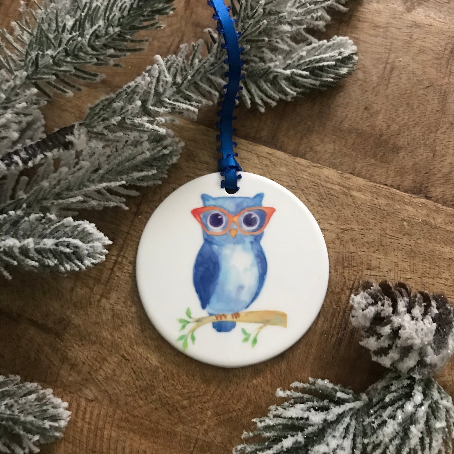 Owl in Glasses Ornament