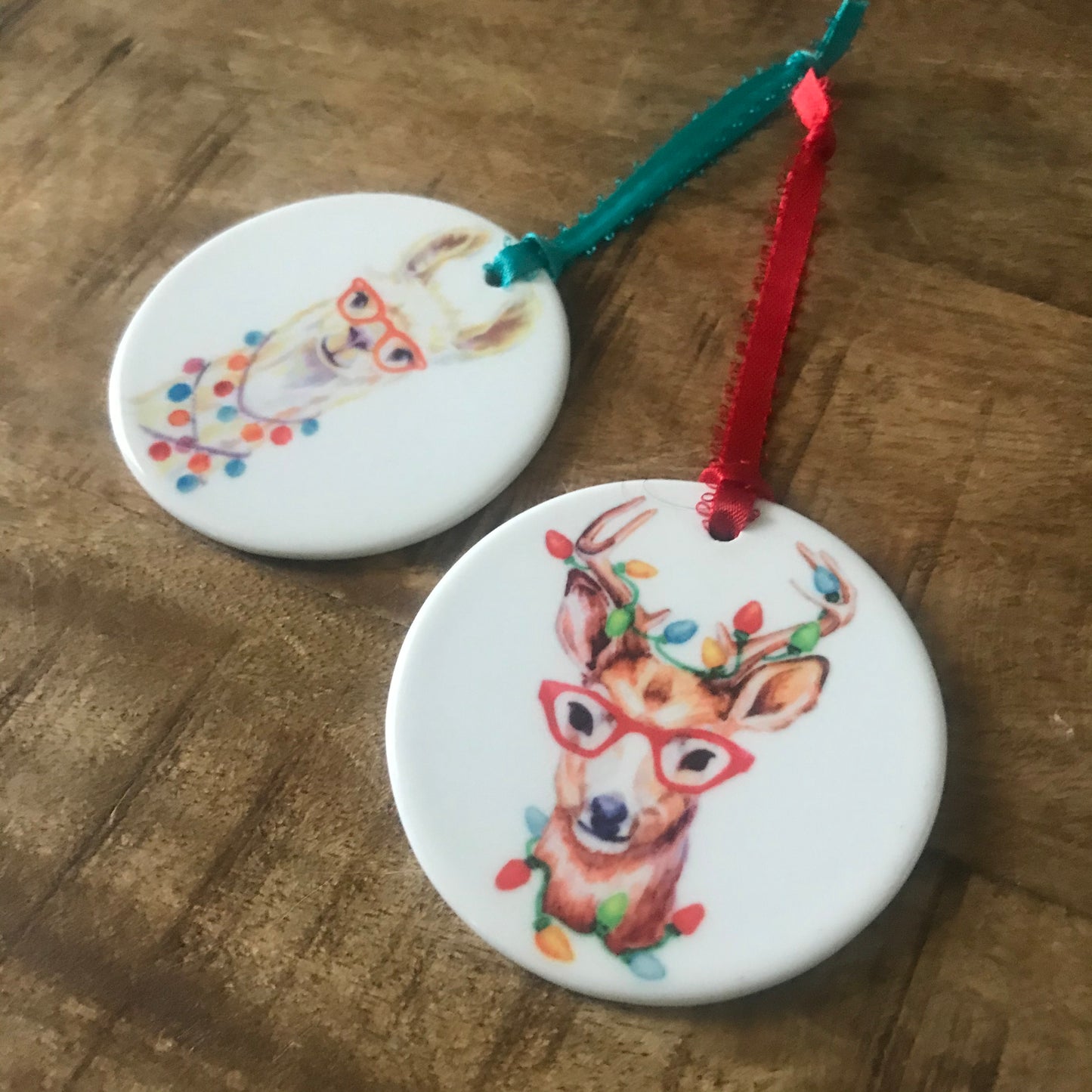Fox in Glasses Ornament