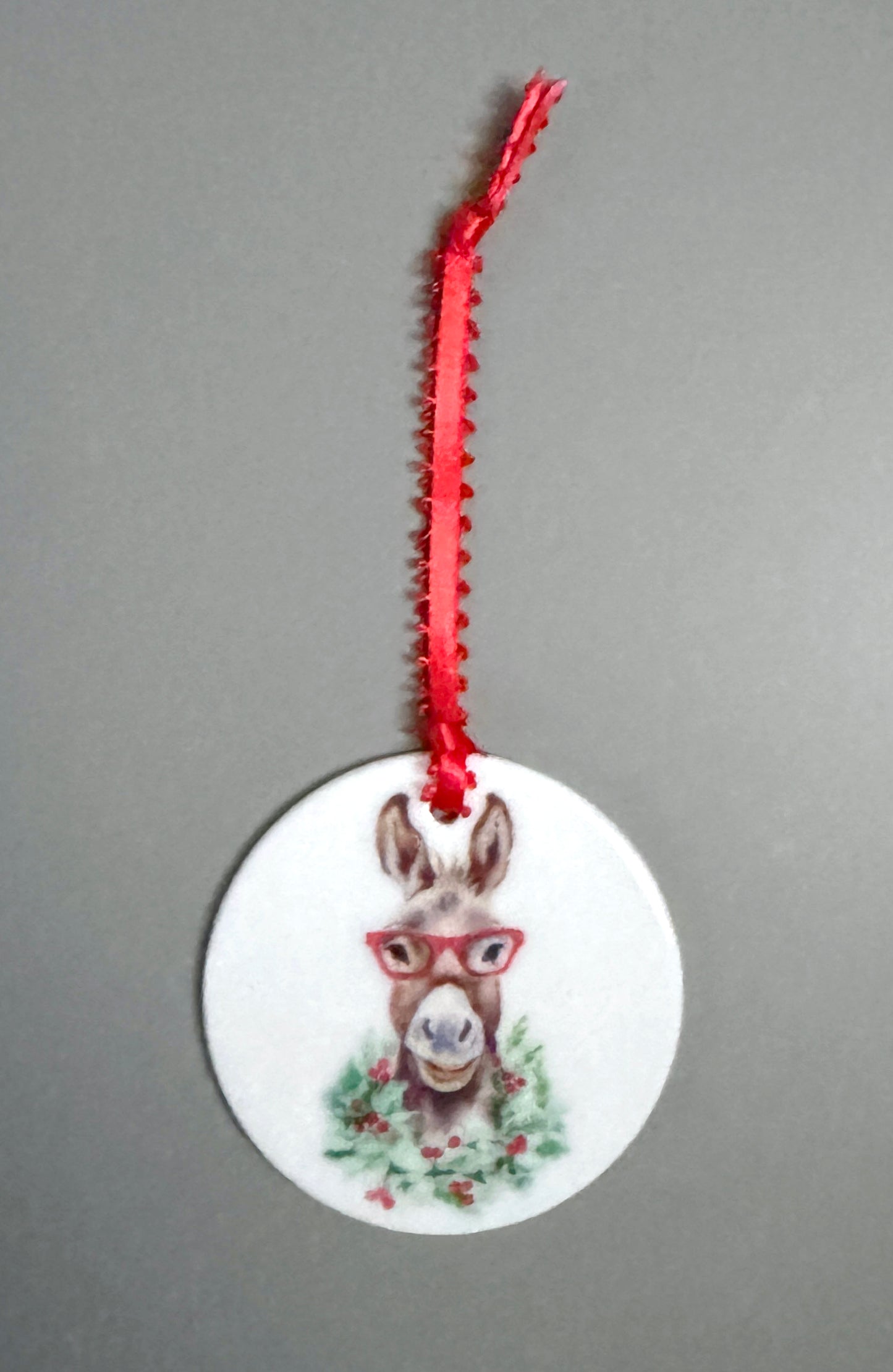 Donkey in Glasses Ornament
