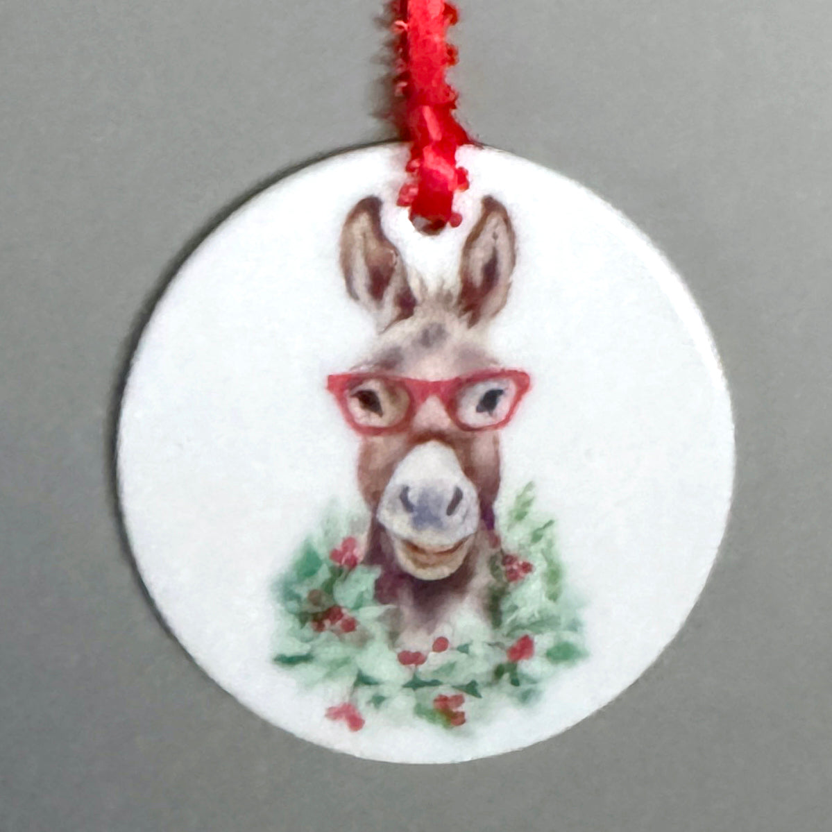Donkey in Glasses Ornament