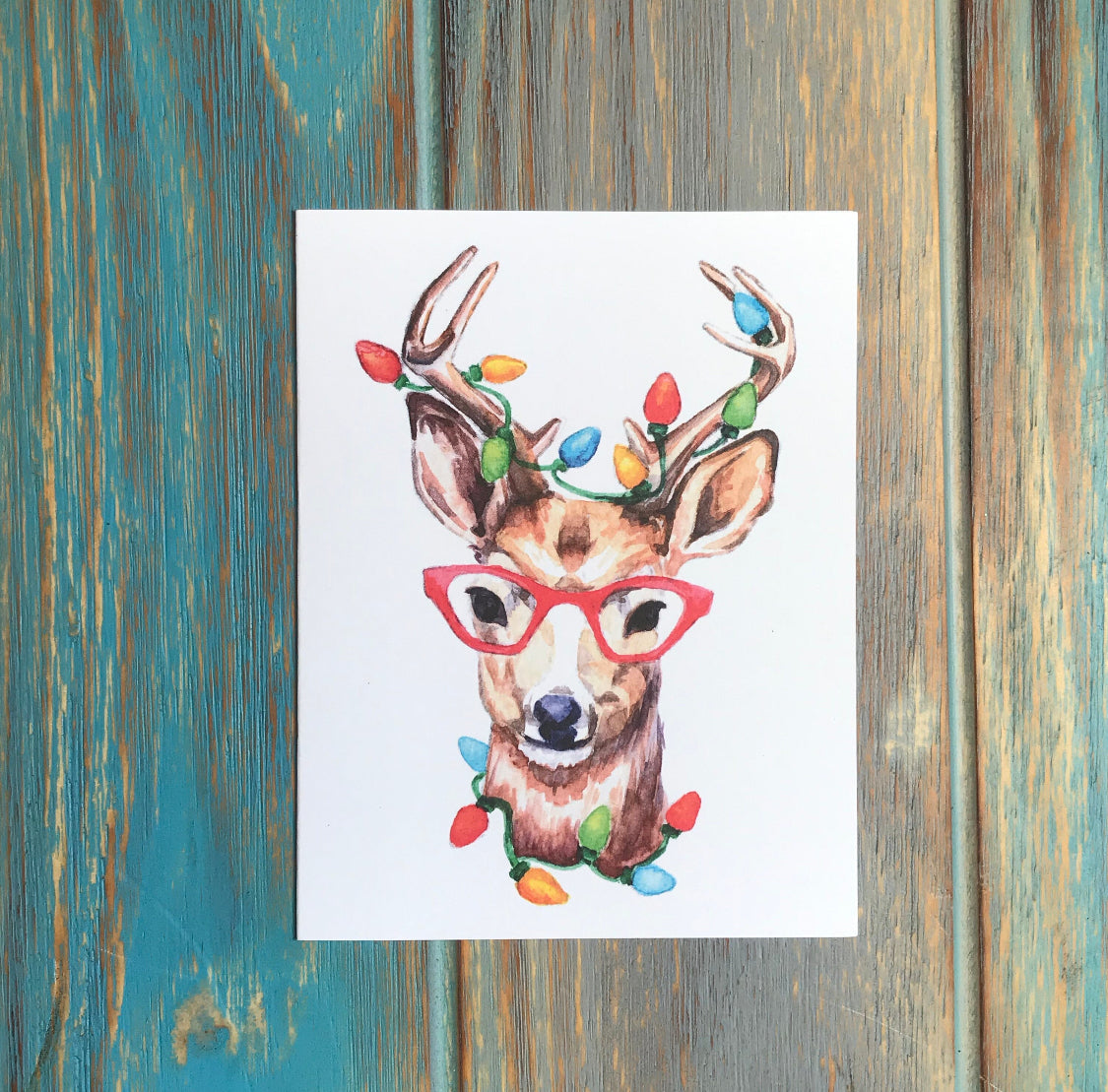 Reindeer in Glasses Note Card Set