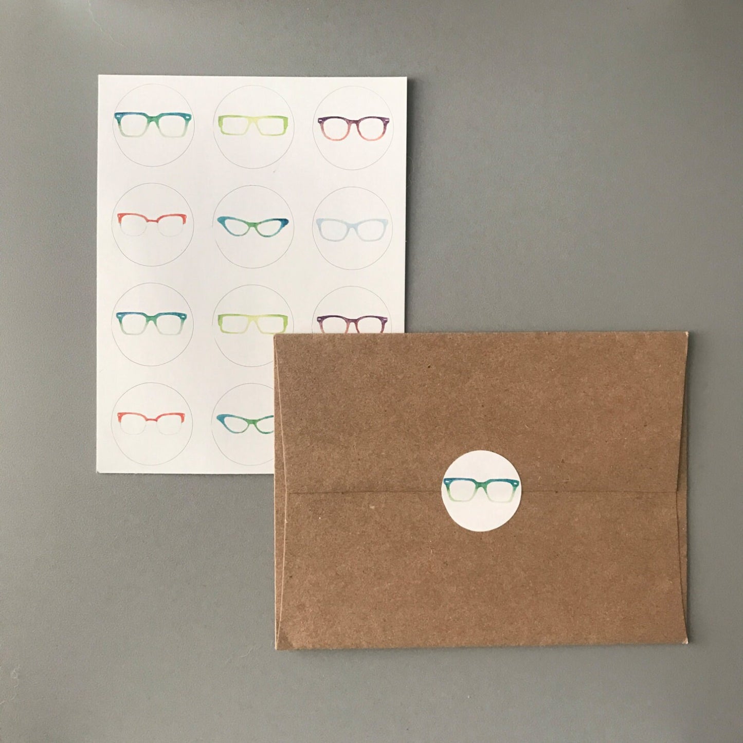 Eye Love Glasses Notepad and Note Card Set