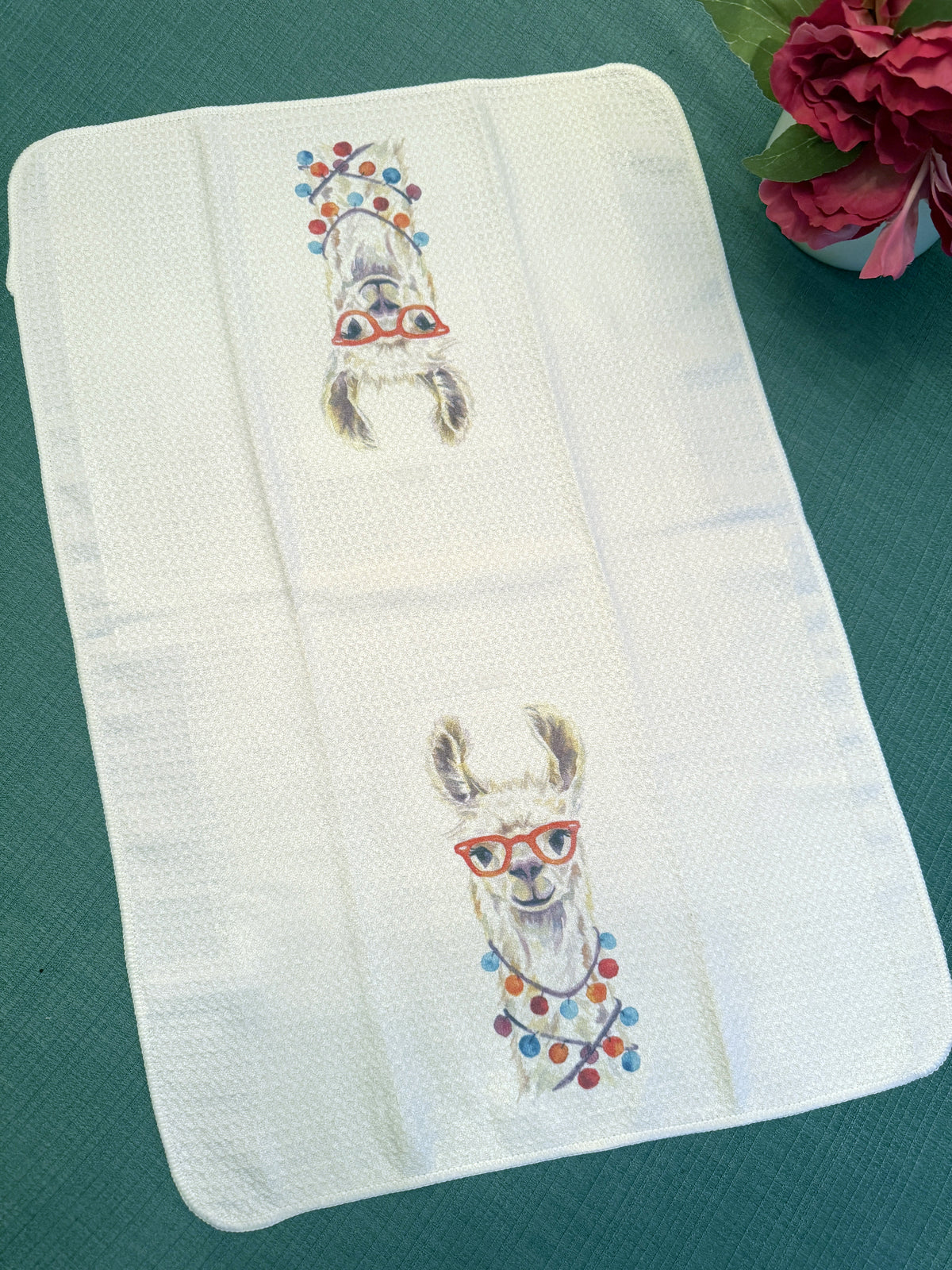 Llama in Glasses Home Towel