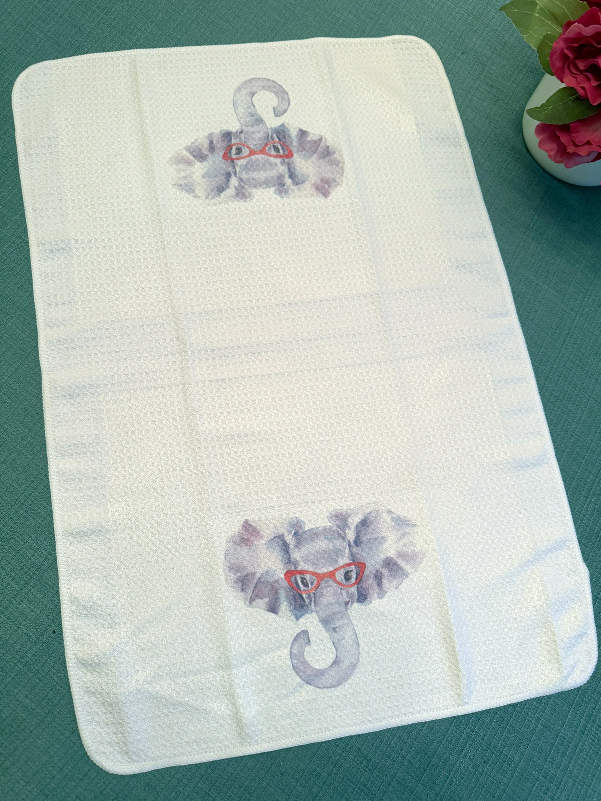 Elephant in Glasses Home Towel