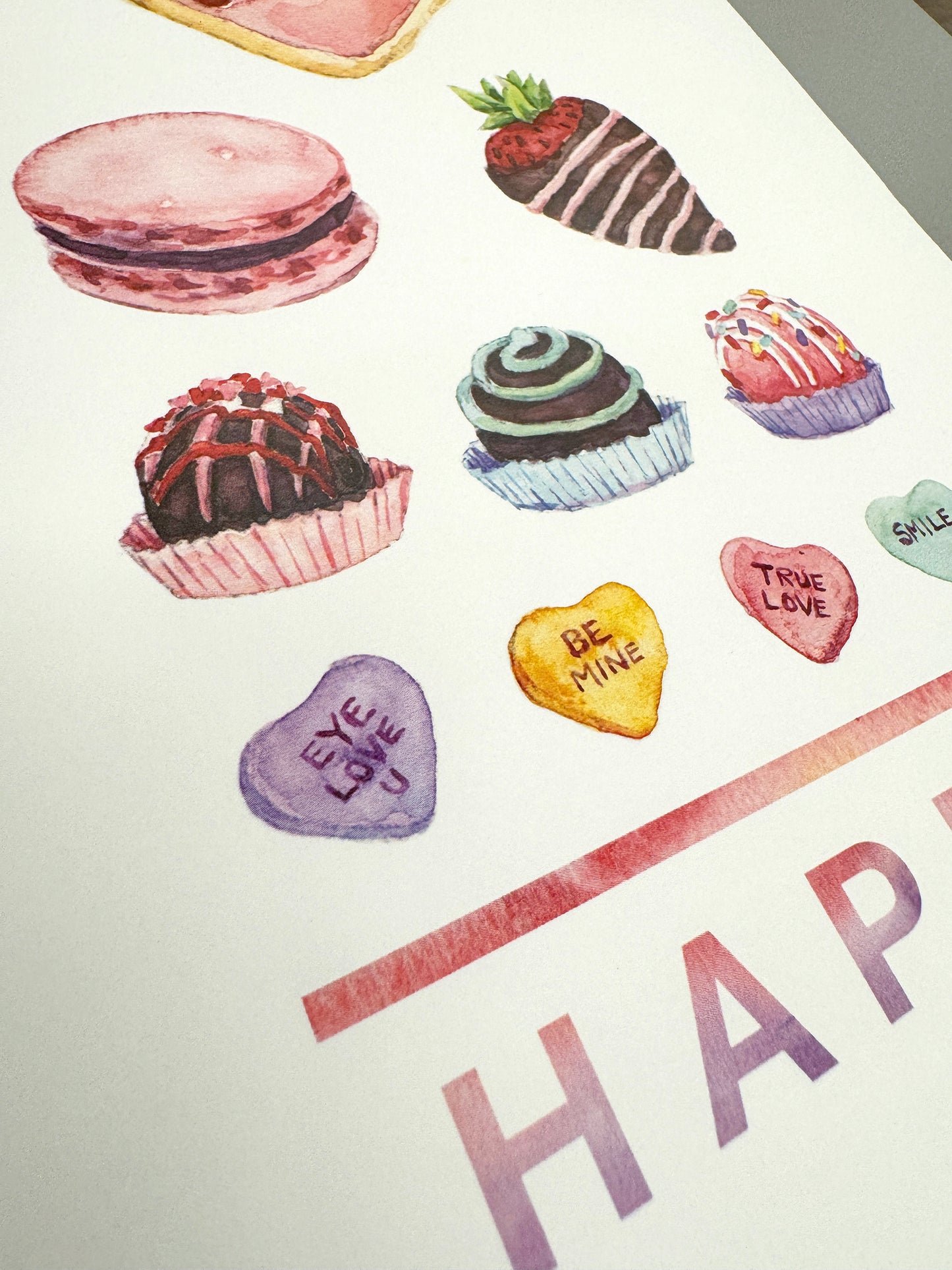 Happy Valentine's Treats Eye Chart Print