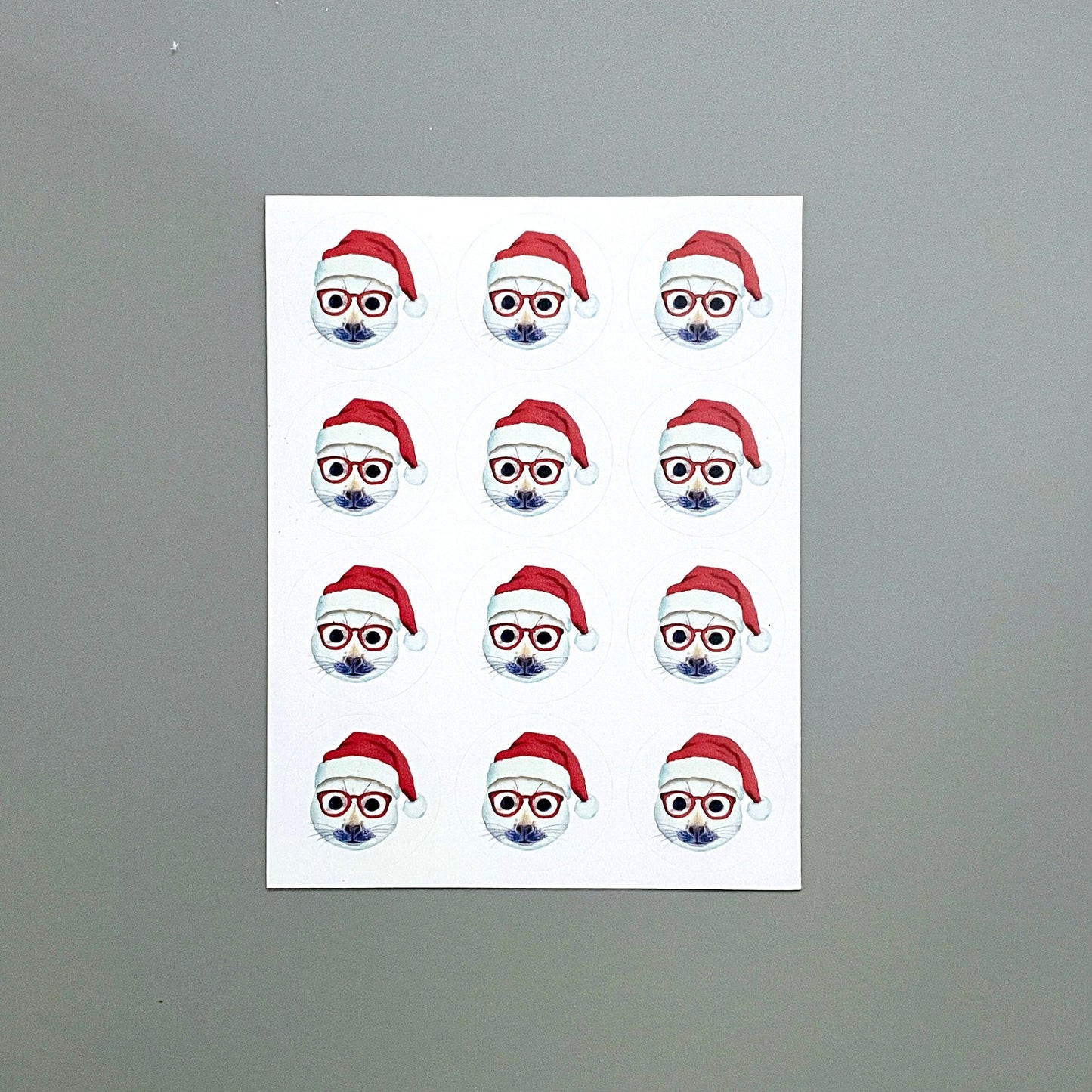 Holiday Seal in Glasses Card Set