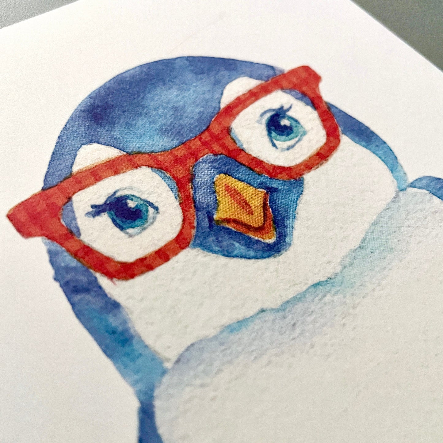 Holiday Penguin in Glasses Card Set