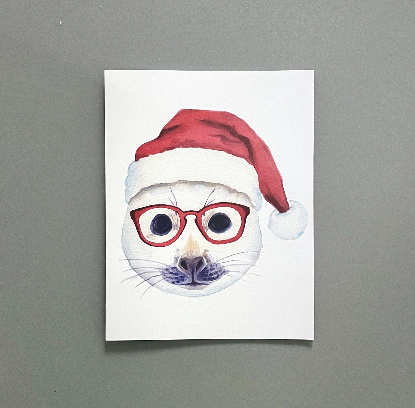 Holiday Seal in Glasses Card Set