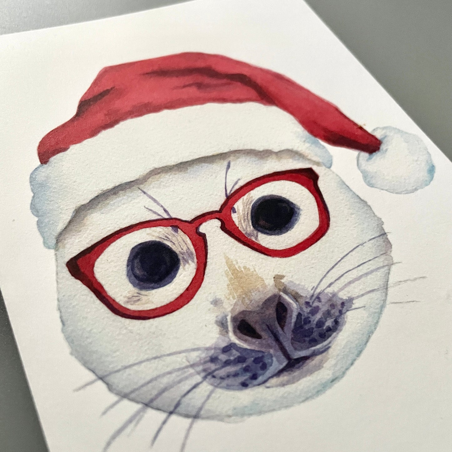 Holiday Seal in Glasses Card Set