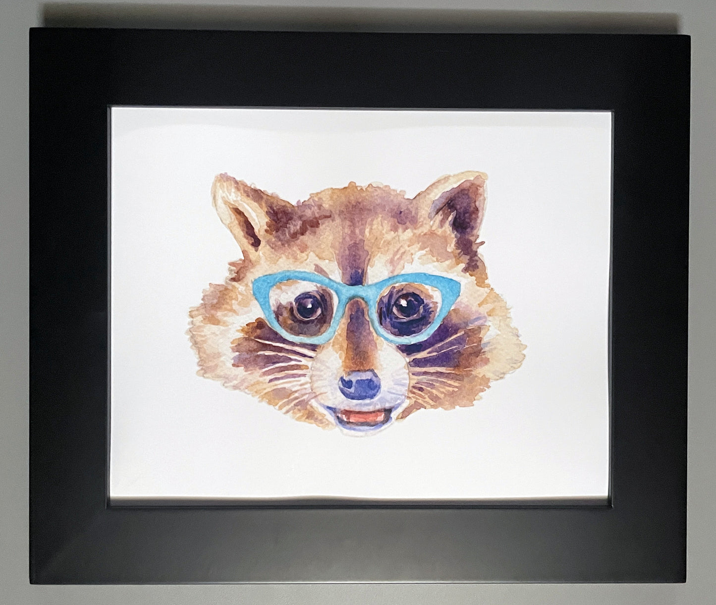 Raccoon in Glasses Print
