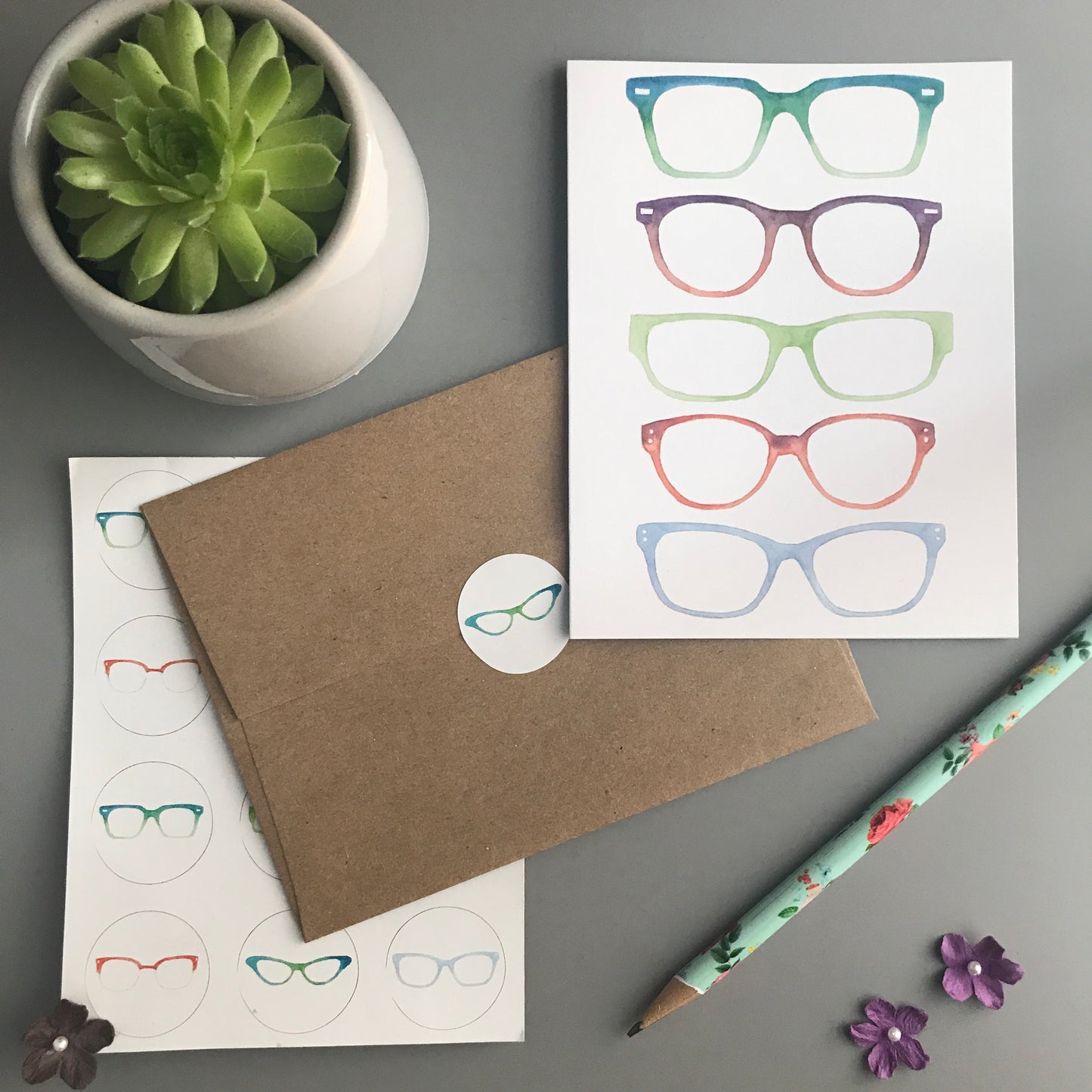 Eye Love Glasses Card Set