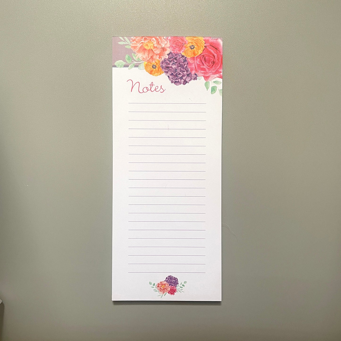 Floral Notes Lined Notepad