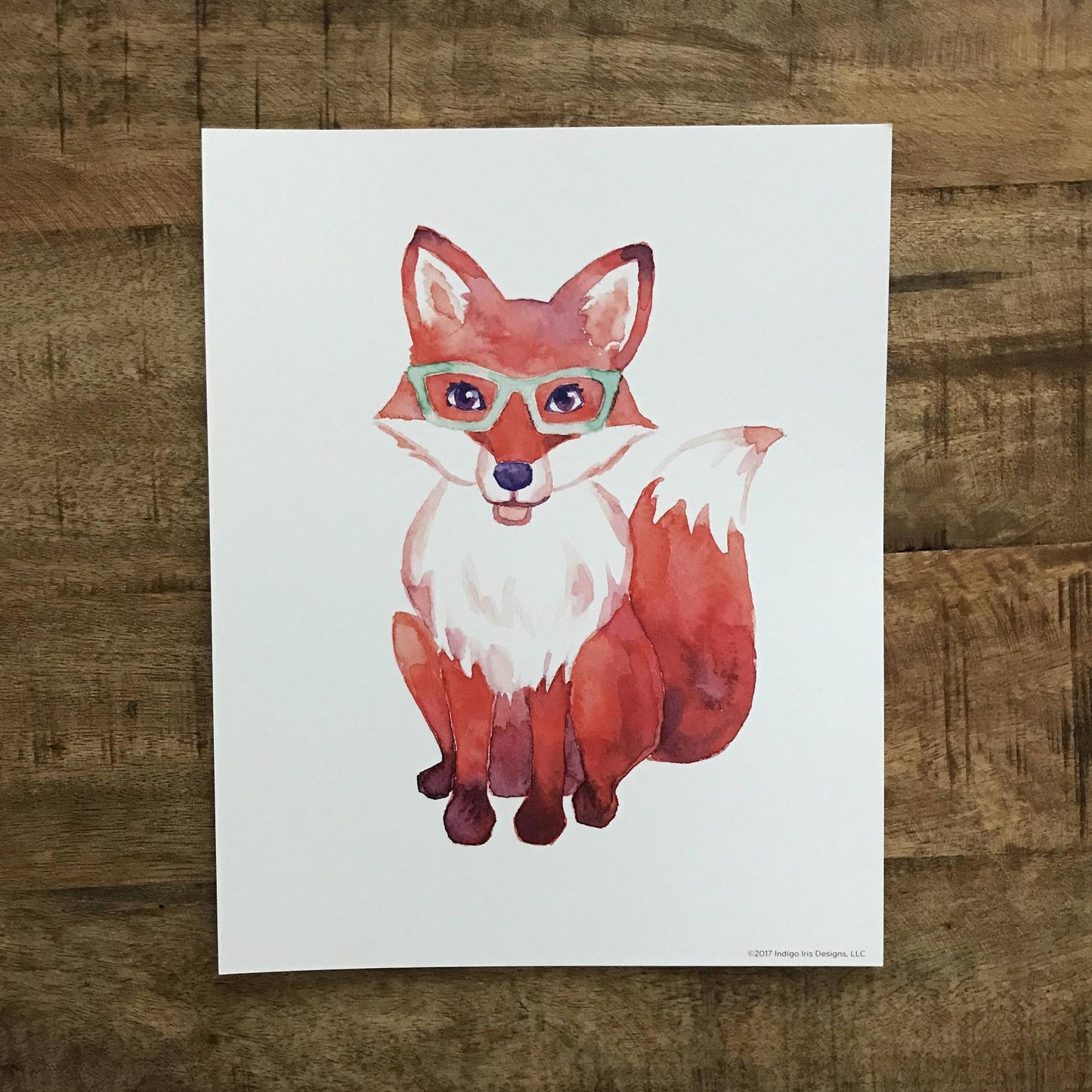 Fox in Glasses Print