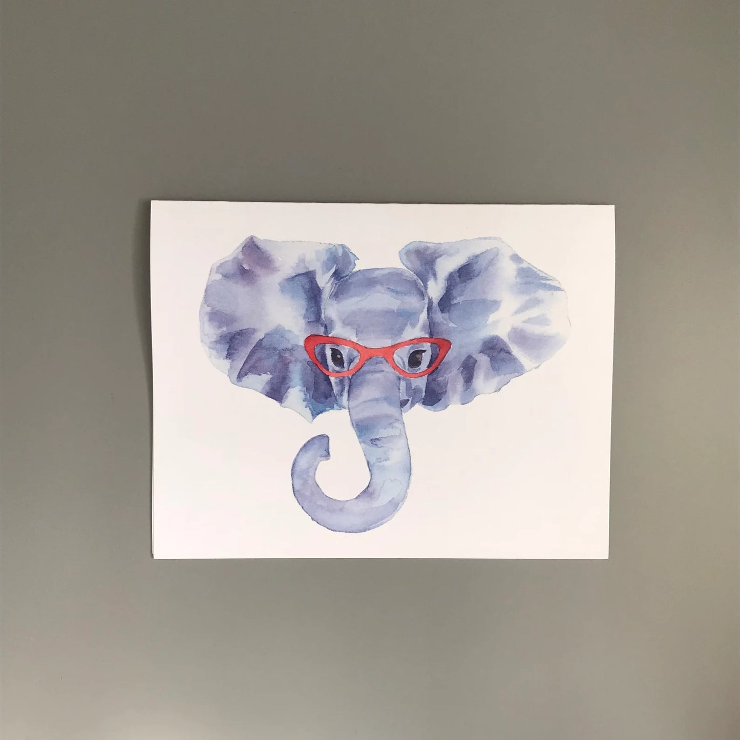 Elephant in Glasses Note Card Set