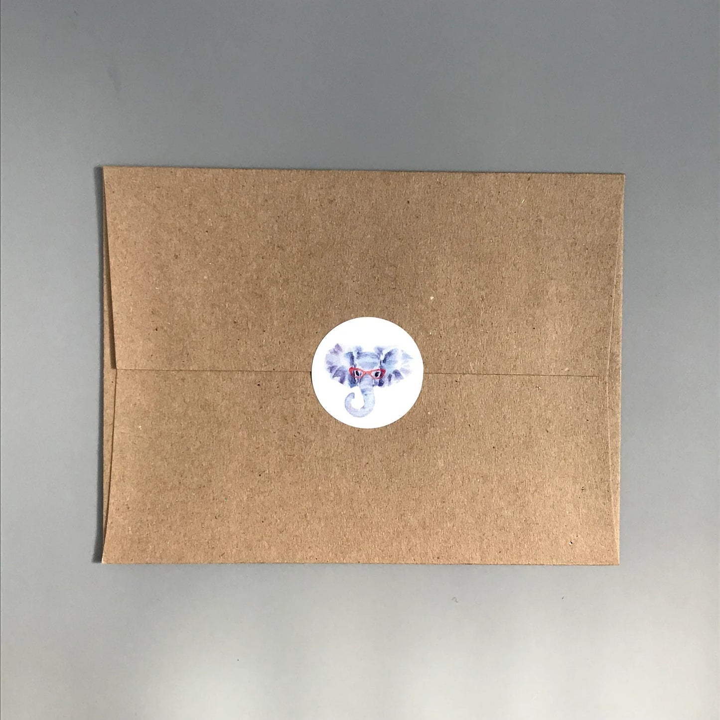 Elephant in Glasses Note Card Set