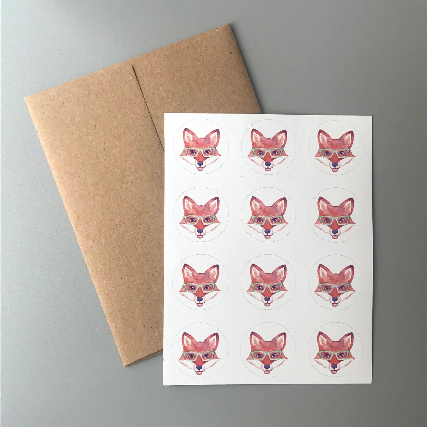Fox in Glasses Note Card Set