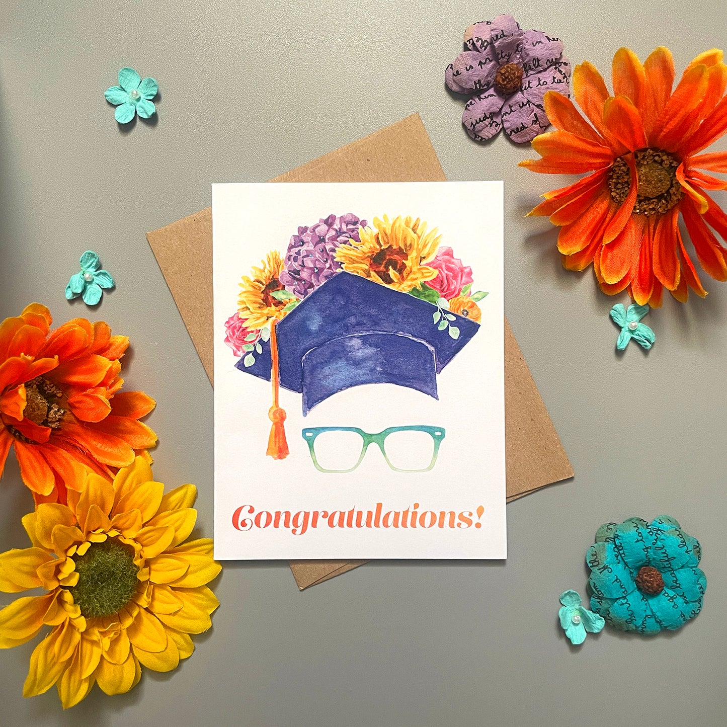 Floral Graduation Card