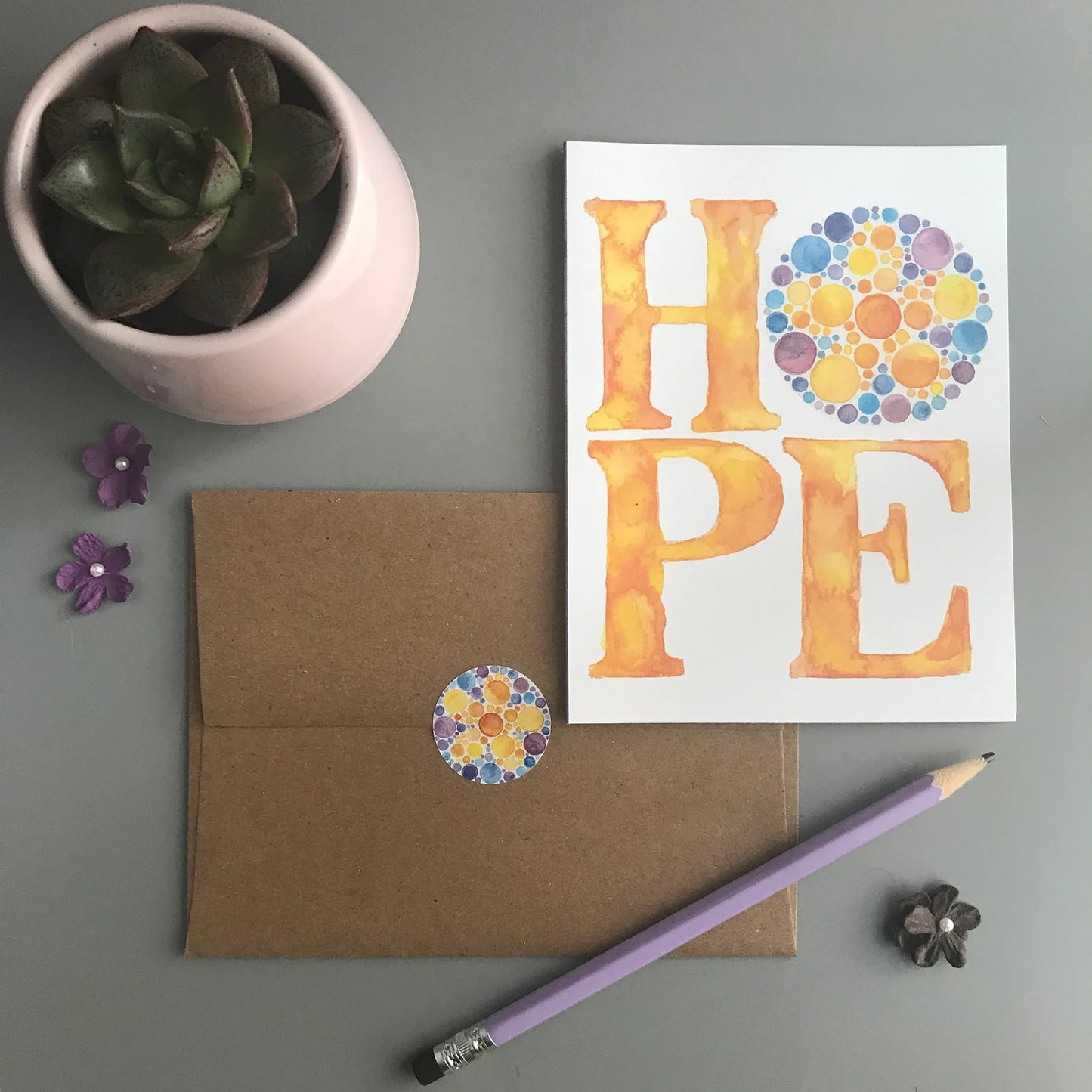Hope Flower Note Card Set