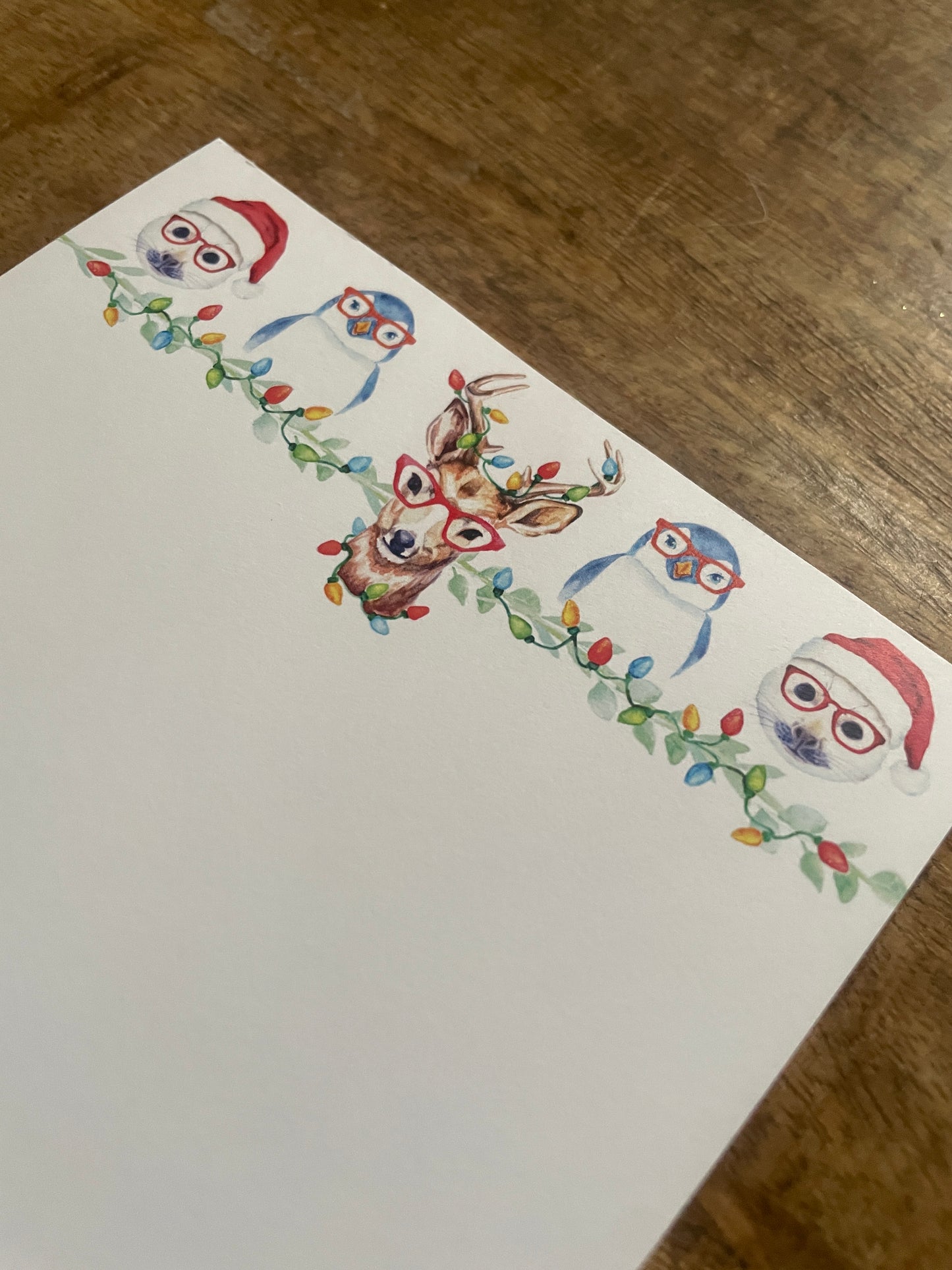 Holiday Animals in Glasses Notepad