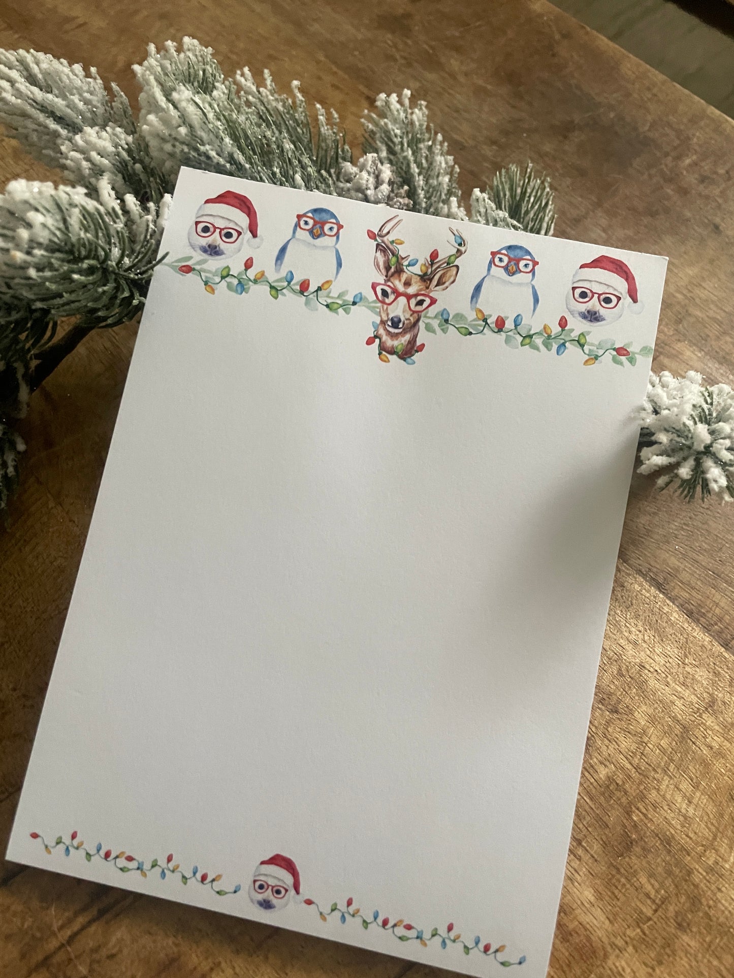 Holiday Animals in Glasses Notepad