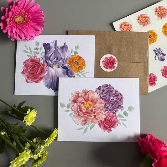 Floral Note Card Set