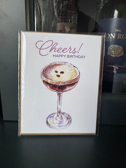 Espresso Martini Birthday Card