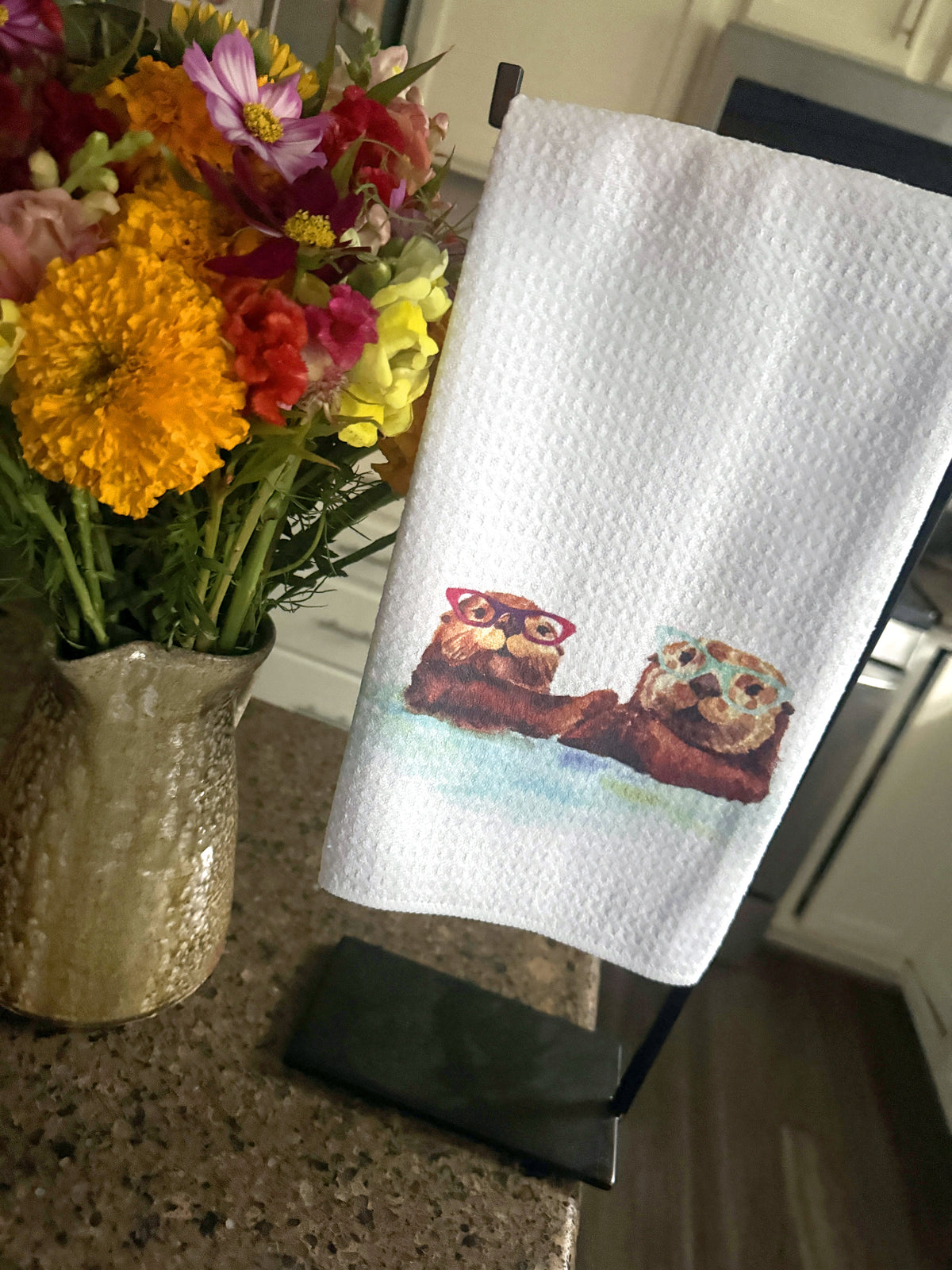 Otters in Glasses Home Towel