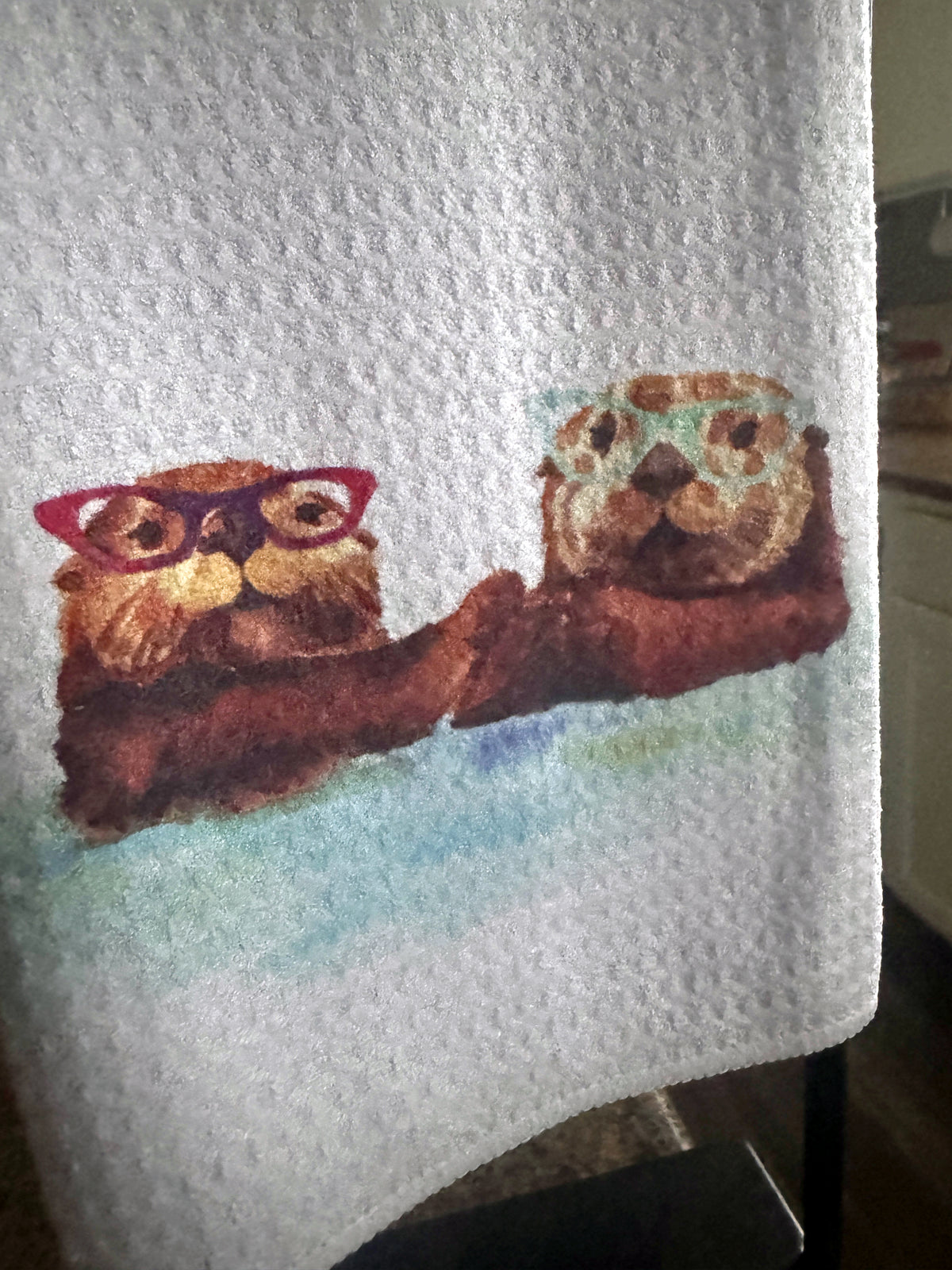Otters in Glasses Home Towel