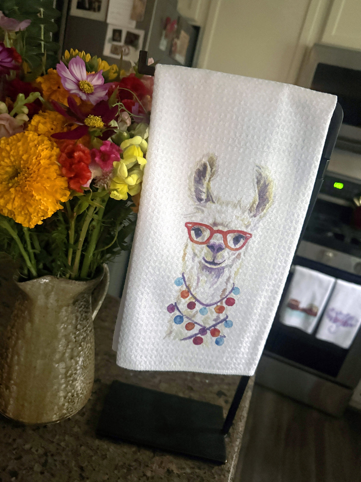 Llama in Glasses Home Towel