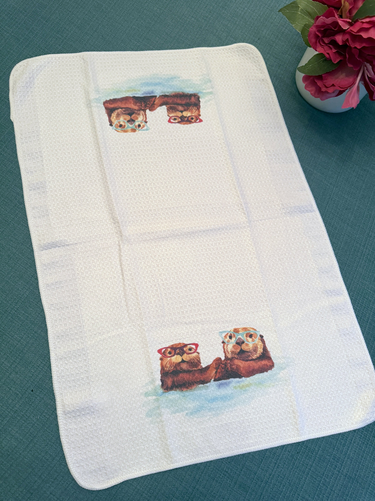 Otters in Glasses Home Towel