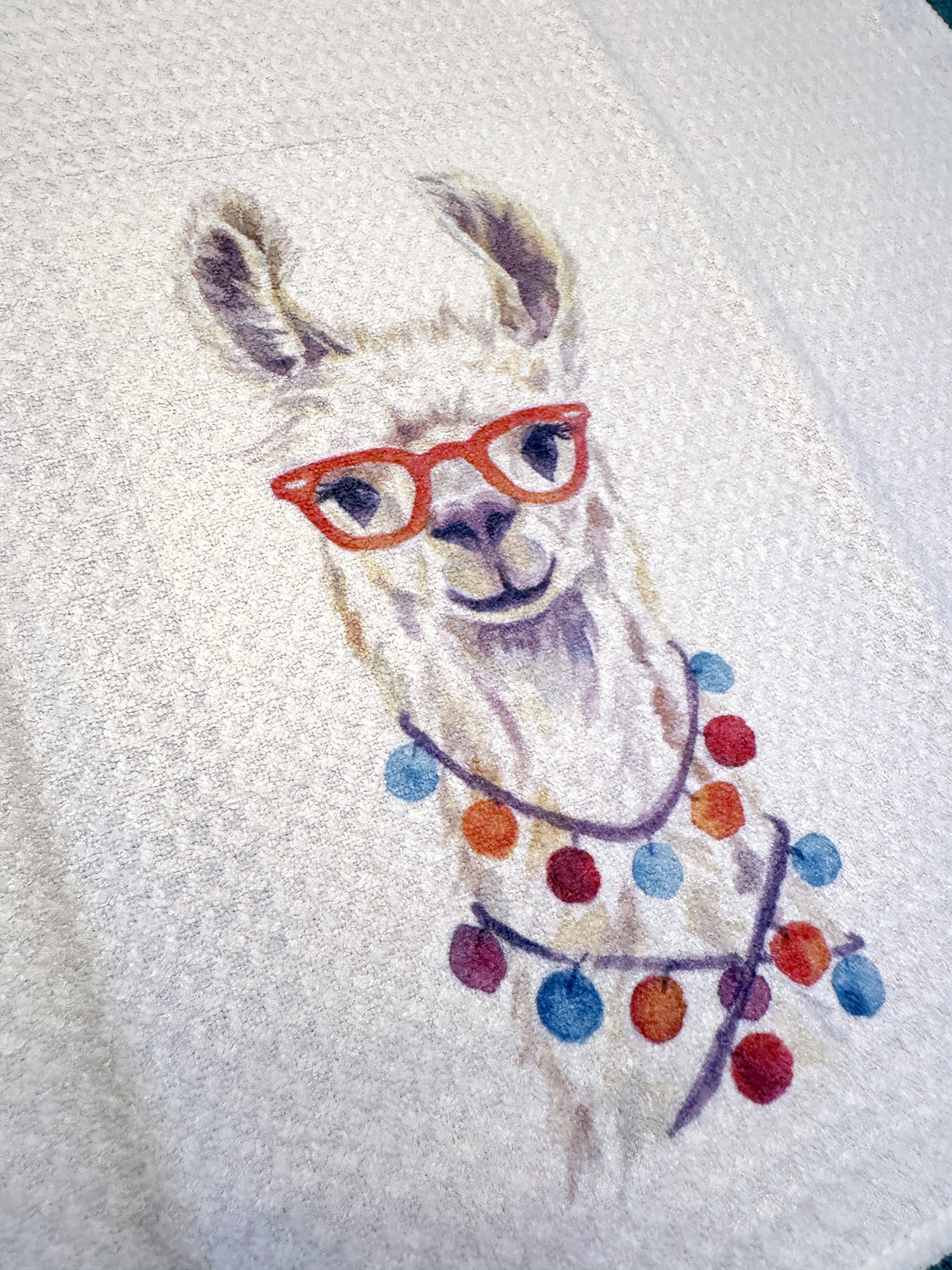 Llama in Glasses Home Towel