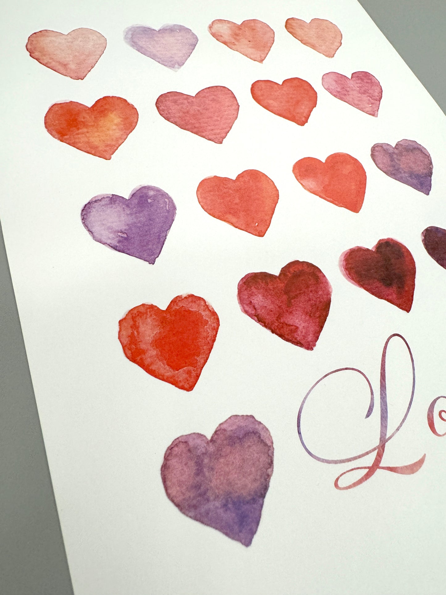 Love Multi-Hearts Print
