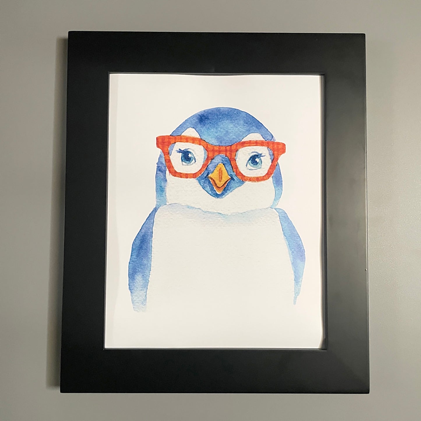 Penguin in Glasses Print