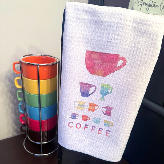 Coffee Eye Chart Hand Towel