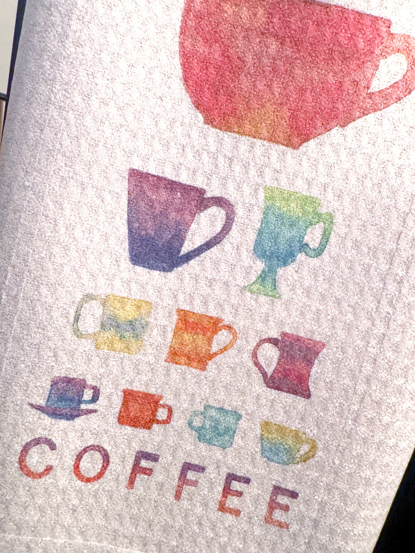 Coffee Eye Chart Hand Towel