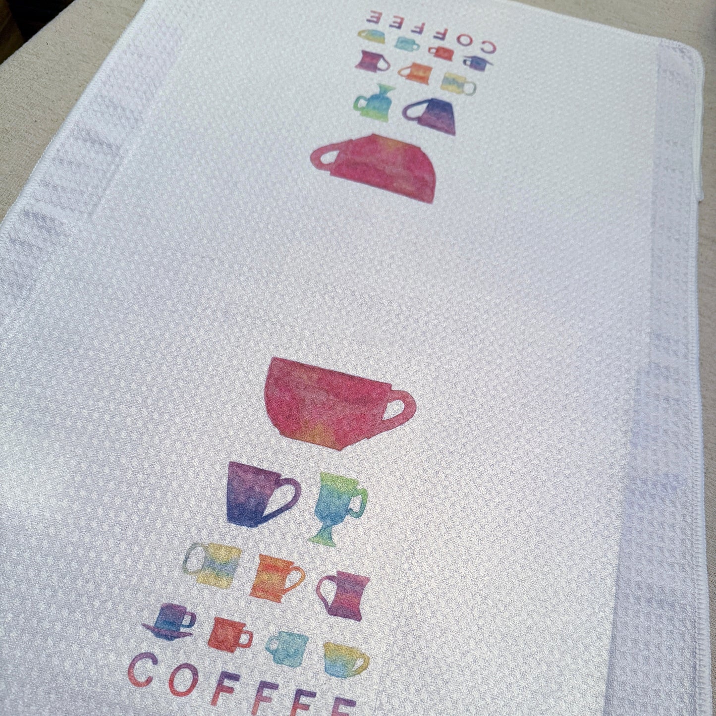 Coffee Eye Chart Hand Towel