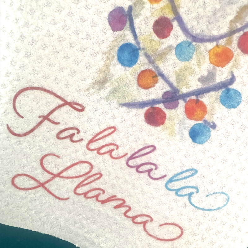 Fa la la la LLama in Glasses Towel
