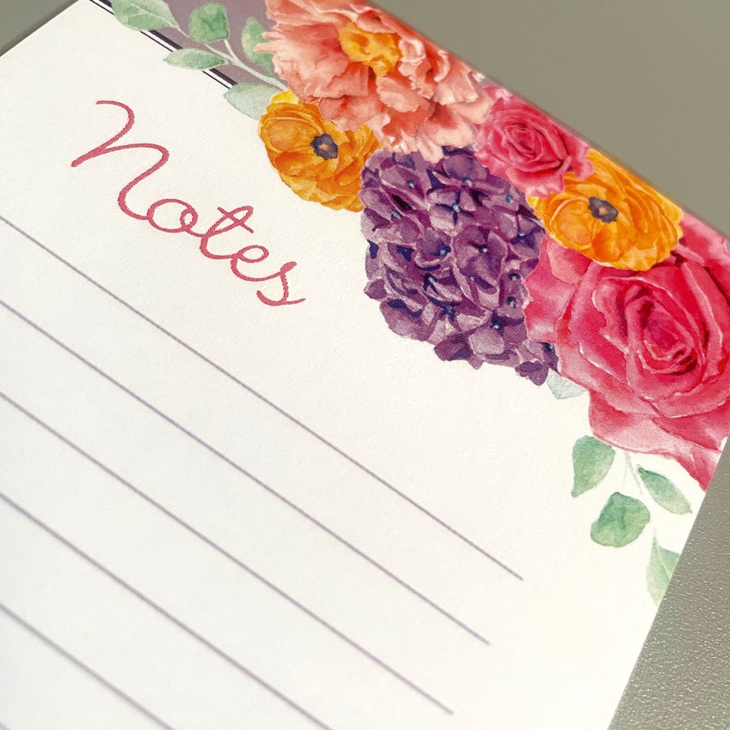 Floral Notes Lined Notepad