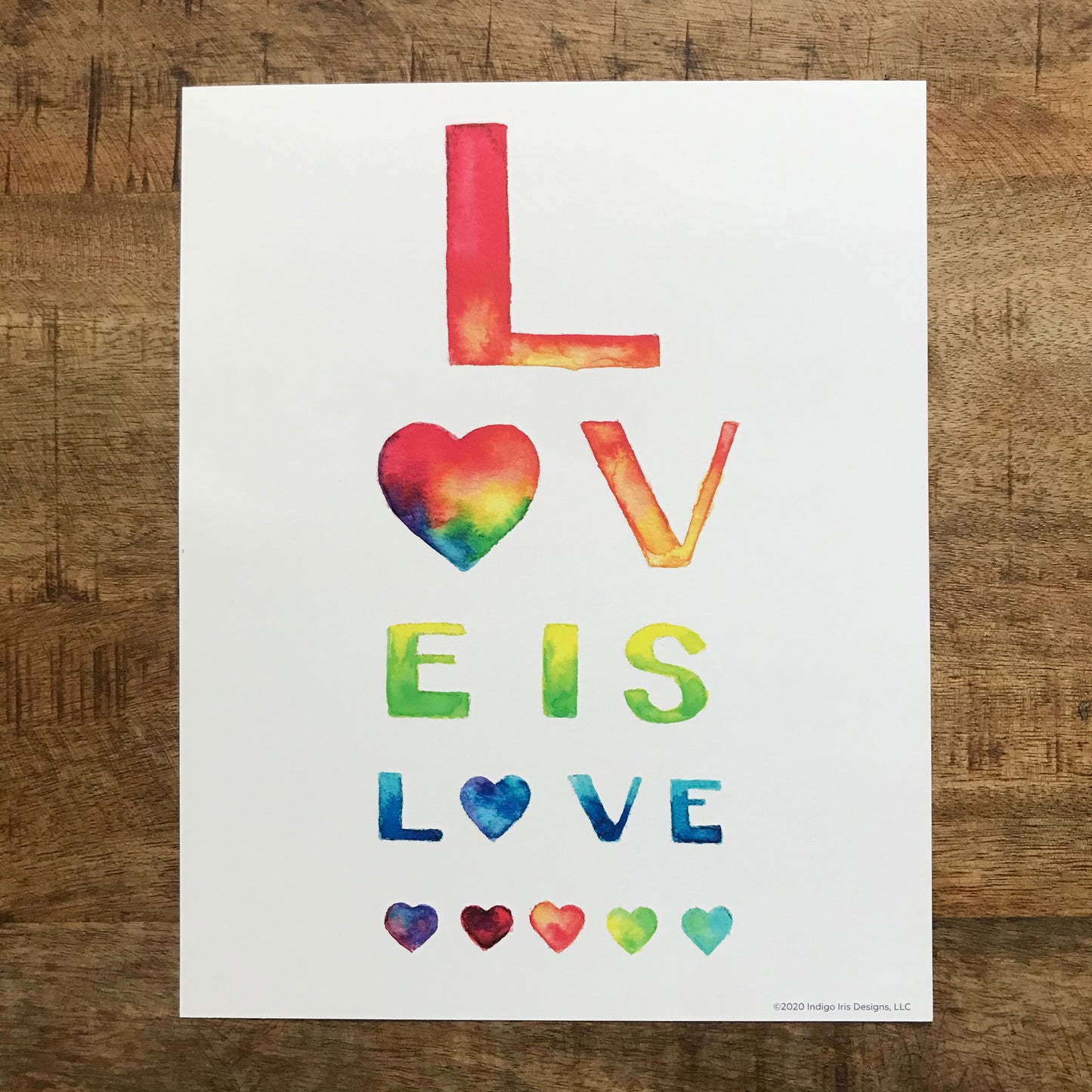 Love is Love Eye Chart Print