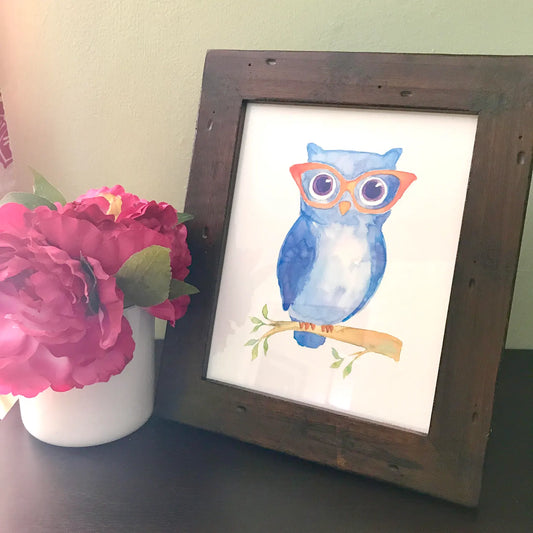 Owl in Glasses Print