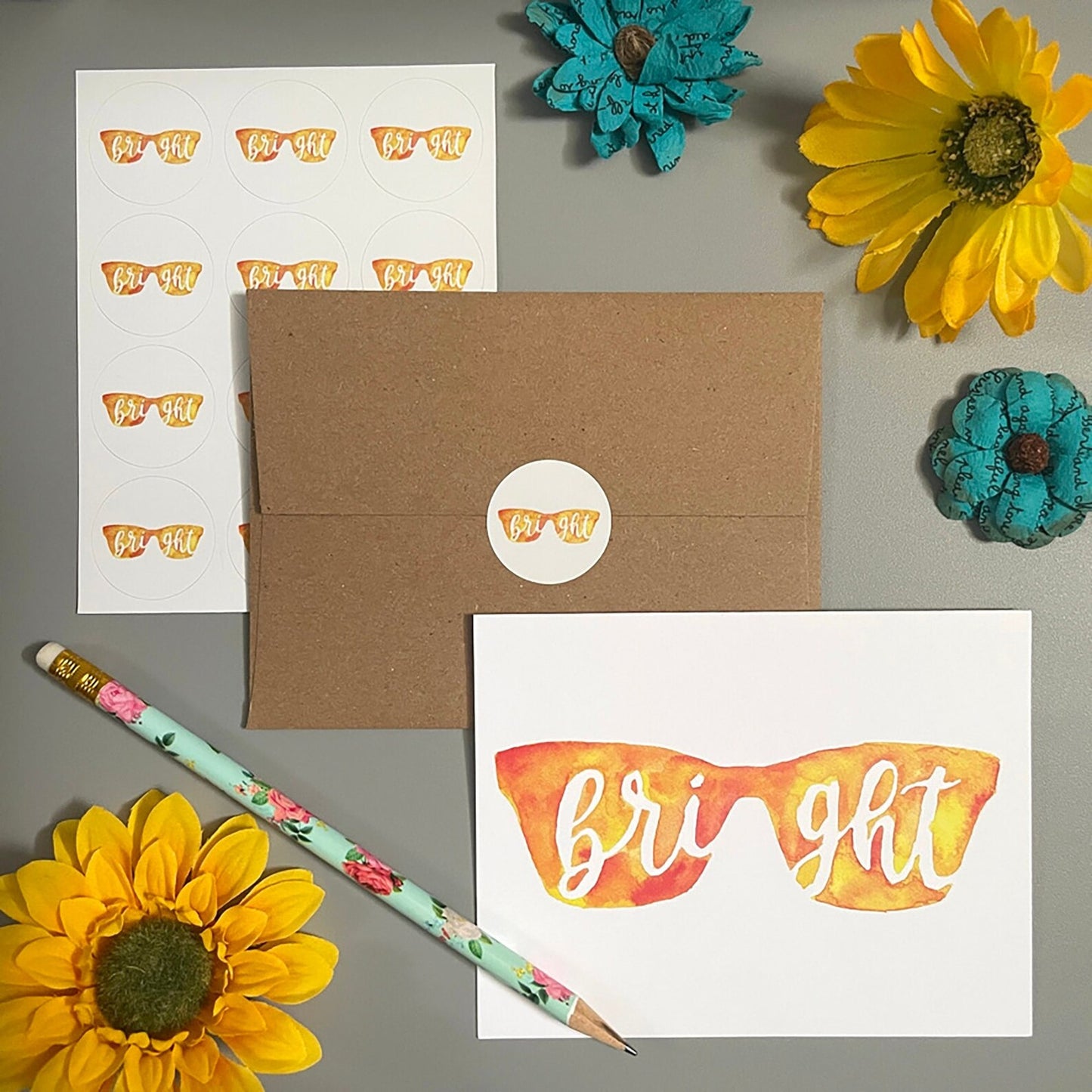 Bright Sunglasses Note Card Set