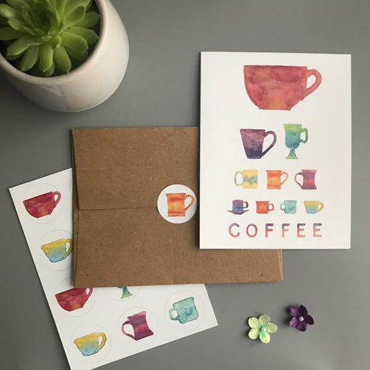 Eye Love Coffee Note Card Set