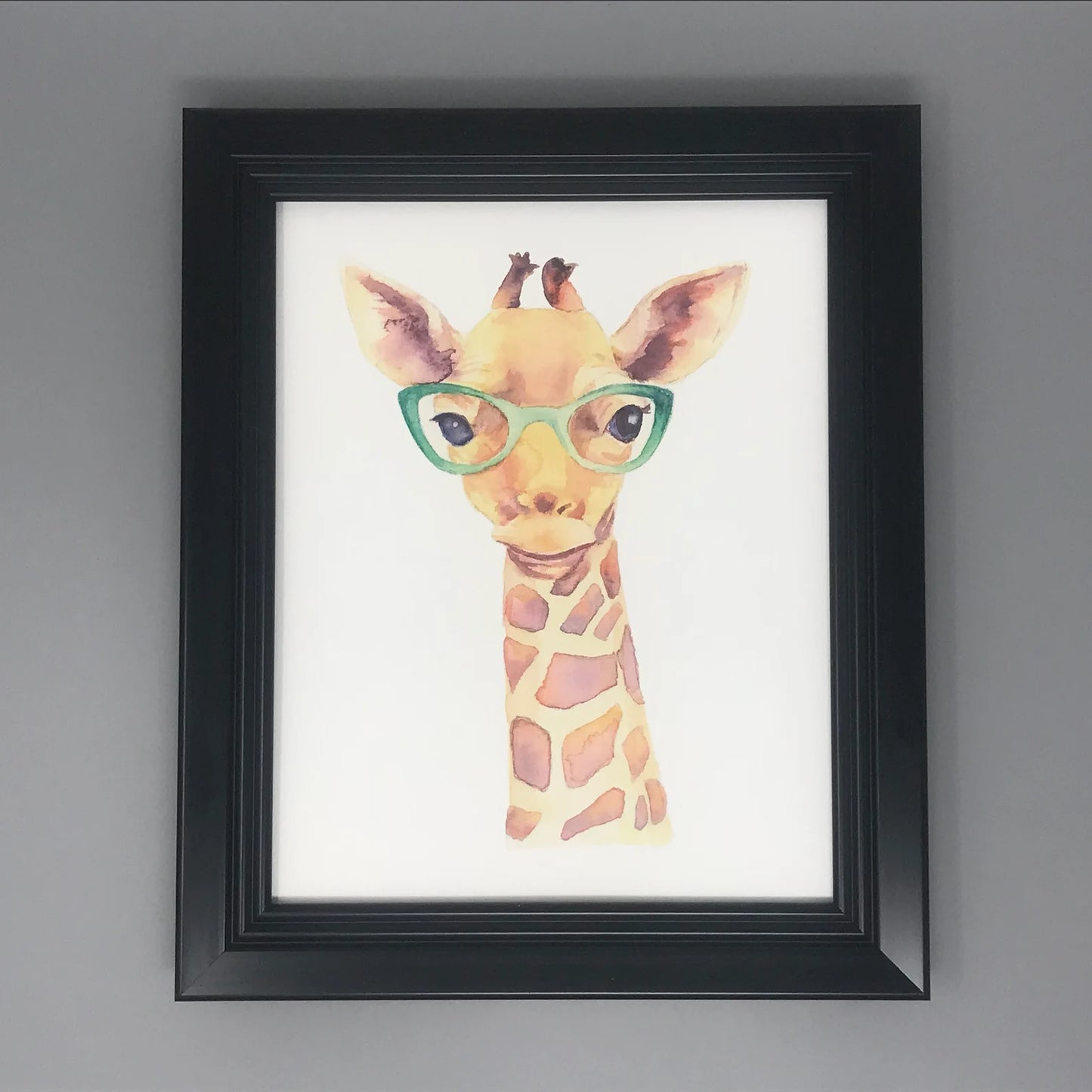 Giraffe in Glasses Print