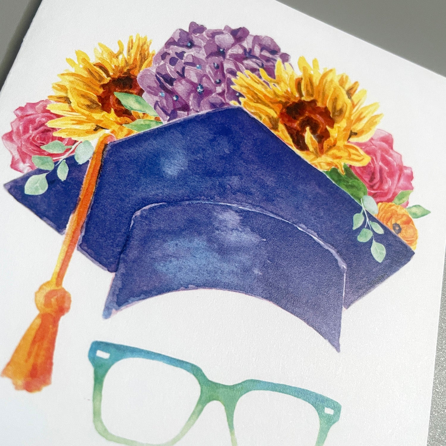 aesthetic grad cards Floral Graduation Card – IndigoIrisDesigns
