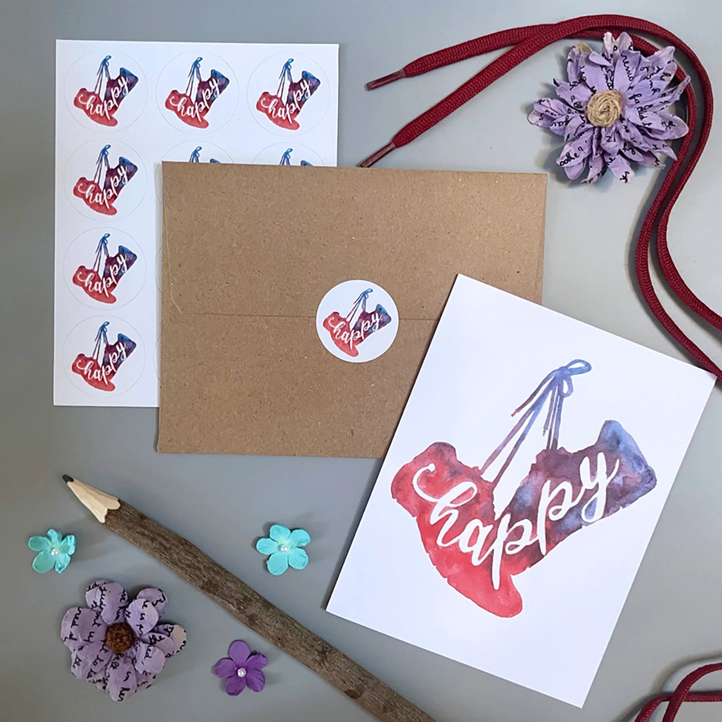 Happy Feet Note Card Set